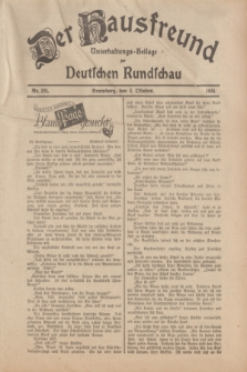 Der Hausfreund : Unterhaltungs-Beilage zur Deutschen Rundschau. 1934, Nr. 225 (3 Oktober)