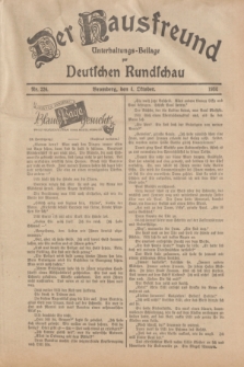 Der Hausfreund : Unterhaltungs-Beilage zur Deutschen Rundschau. 1934, Nr. 226 (4 Oktober)