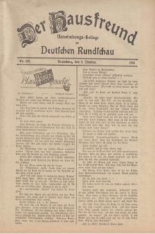 Der Hausfreund : Unterhaltungs-Beilage zur Deutschen Rundschau. 1934, Nr. 230 (9 Oktober)