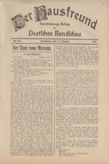 Der Hausfreund : Unterhaltungs-Beilage zur Deutschen Rundschau. 1934, Nr. 237 (17 Oktober)