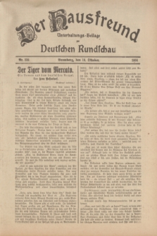 Der Hausfreund : Unterhaltungs-Beilage zur Deutschen Rundschau. 1934, Nr. 239 (19 Oktober)