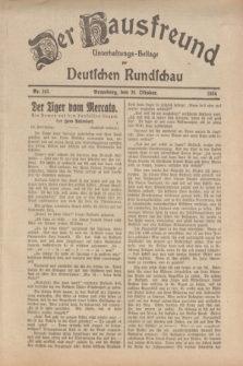 Der Hausfreund : Unterhaltungs-Beilage zur Deutschen Rundschau. 1934, Nr. 245 (26 Oktober)