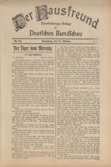 Der Hausfreund : Unterhaltungs-Beilage zur Deutschen Rundschau. 1934, Nr. 249 (31 Oktober)