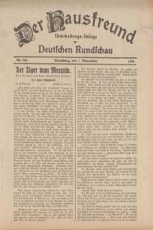 Der Hausfreund : Unterhaltungs-Beilage zur Deutschen Rundschau. 1934, Nr. 250 (1 November)