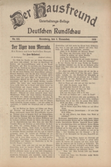 Der Hausfreund : Unterhaltungs-Beilage zur Deutschen Rundschau. 1934, Nr. 253 (6 November)