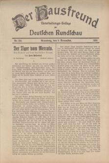 Der Hausfreund : Unterhaltungs-Beilage zur Deutschen Rundschau. 1934, Nr. 255 (8 November)