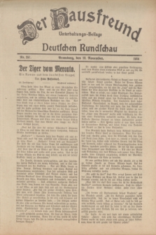 Der Hausfreund : Unterhaltungs-Beilage zur Deutschen Rundschau. 1934, Nr. 257 (10 November)
