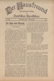 Der Hausfreund : Unterhaltungs-Beilage zur Deutschen Rundschau. 1934, Nr. 258 (11 November)