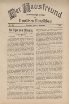 Der Hausfreund : Unterhaltungs-Beilage zur Deutschen Rundschau. 1934, Nr. 259 (13 November)