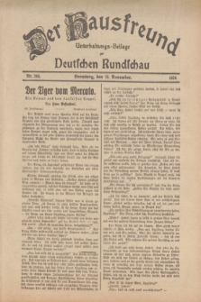 Der Hausfreund : Unterhaltungs-Beilage zur Deutschen Rundschau. 1934, Nr. 264 (18 November)