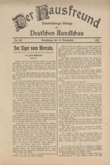 Der Hausfreund : Unterhaltungs-Beilage zur Deutschen Rundschau. 1934, Nr. 269 (24 November)