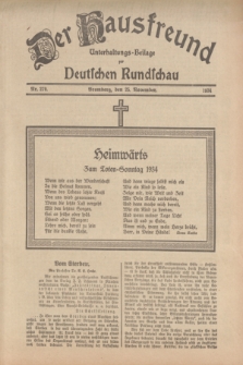 Der Hausfreund : Unterhaltungs-Beilage zur Deutschen Rundschau. 1934, Nr. 270 (25 November)