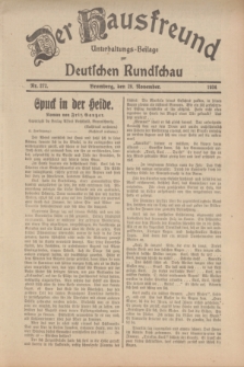 Der Hausfreund : Unterhaltungs-Beilage zur Deutschen Rundschau. 1934, Nr. 272 (28 November)