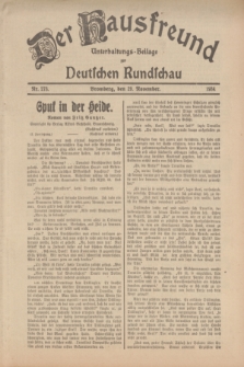 Der Hausfreund : Unterhaltungs-Beilage zur Deutschen Rundschau. 1934, Nr. 273 (29 November)