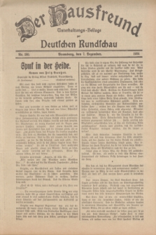 Der Hausfreund : Unterhaltungs-Beilage zur Deutschen Rundschau. 1934, Nr. 280 (7 Dezember)