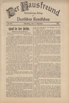 Der Hausfreund : Unterhaltungs-Beilage zur Deutschen Rundschau. 1934, Nr. 282 (11 Dezember)