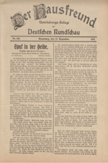 Der Hausfreund : Unterhaltungs-Beilage zur Deutschen Rundschau. 1934, Nr. 283 (12 Dezember)