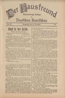 Der Hausfreund : Unterhaltungs-Beilage zur Deutschen Rundschau. 1934, Nr. 287 (16 Dezember)