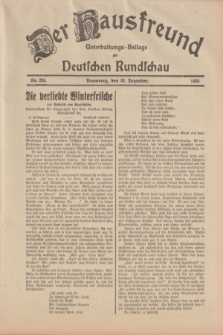 Der Hausfreund : Unterhaltungs-Beilage zur Deutschen Rundschau. 1934, Nr. 295 (28 Dezember)