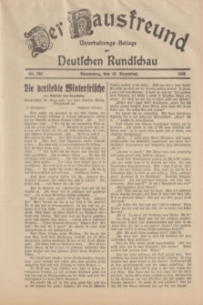 Der Hausfreund : Unterhaltungs-Beilage zur Deutschen Rundschau. 1934, Nr. 296 (29 Dezember)
