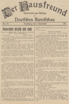 Der Hausfreund : Unterhaltungs-Beilage zur Deutschen Rundschau. 1935, Nr. 204 (6 September)