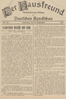 Der Hausfreund : Unterhaltungs-Beilage zur Deutschen Rundschau. 1935, Nr. 216 (20 September)