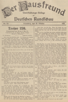 Der Hausfreund : Unterhaltungs-Beilage zur Deutschen Rundschau. 1935, Nr. 242 (20 Oktober)