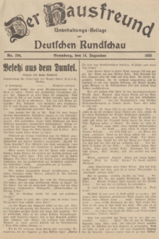 Der Hausfreund : Unterhaltungs-Beilage zur Deutschen Rundschau. 1935, Nr. 296 (24 Dezember)