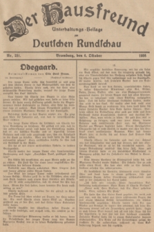 Der Hausfreund : Unterhaltungs-Beilage zur Deutschen Rundschau. 1936, Nr. 231 (6 Oktober)