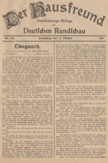 Der Hausfreund : Unterhaltungs-Beilage zur Deutschen Rundschau. 1936, Nr. 239 (15 Oktober)
