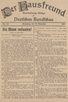 Der Hausfreund : Unterhaltungs-Beilage zur Deutschen Rundschau. 1936, Nr. 270 (20 November)