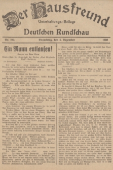 Der Hausfreund : Unterhaltungs-Beilage zur Deutschen Rundschau. 1936, Nr. 282 (4 Dezember)
