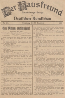 Der Hausfreund : Unterhaltungs-Beilage zur Deutschen Rundschau. 1936, Nr. 292 (17 Dezember)