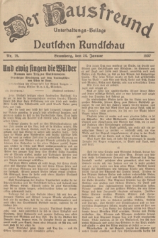 Der Hausfreund : Unterhaltungs-Beilage zur Deutschen Rundschau. 1937, Nr. 19 (24 Januar)