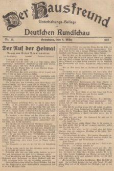 Der Hausfreund : Unterhaltungs-Beilage zur Deutschen Rundschau. 1937, Nr. 53 (6 März)