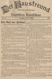 Der Hausfreund : Unterhaltungs-Beilage zur Deutschen Rundschau. 1937, Nr. 64 (19 März)