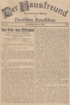 Der Hausfreund : Unterhaltungs-Beilage zur Deutschen Rundschau. 1937, Nr. 119 (29 Mai)