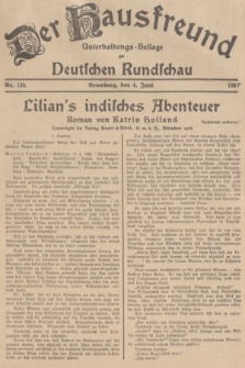 Der Hausfreund : Unterhaltungs-Beilage zur Deutschen Rundschau. 1937, Nr. 124 (4 Juni)