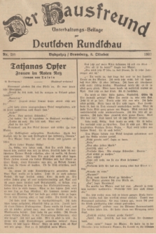Der Hausfreund : Unterhaltungs-Beilage zur Deutschen Rundschau. 1937, Nr. 231 (8 Oktober)