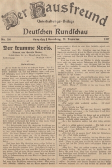 Der Hausfreund : Unterhaltungs-Beilage zur Deutschen Rundschau. 1937, Nr. 296 (28 Dezember)