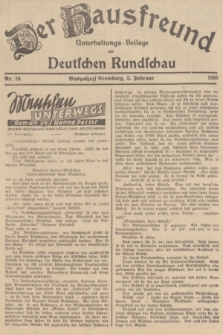 Der Hausfreund : Unterhaltungs-Beilage zur Deutschen Rundschau. 1938, Nr. 28 (5 Februar)