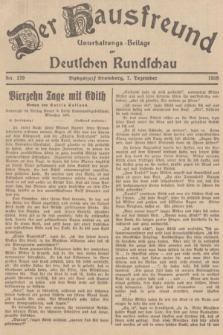 Der Hausfreund : Unterhaltungs-Beilage zur Deutschen Rundschau. 1938, Nr. 279 (7 Dezember)