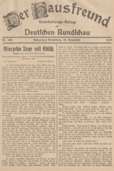 Der Hausfreund : Unterhaltungs-Beilage zur Deutschen Rundschau. 1938, Nr. 296 (29 Dezember)