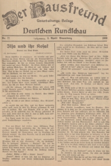 Der Hausfreund : Unterhaltungs-Beilage zur Deutschen Rundschau. 1939, Nr. 77 (2 April)