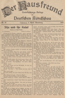 Der Hausfreund : Unterhaltungs-Beilage zur Deutschen Rundschau. 1939, Nr. 79 (5 April)