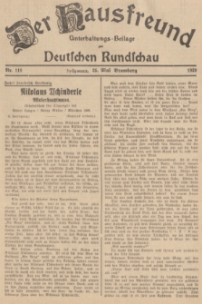 Der Hausfreund : Unterhaltungs-Beilage zur Deutschen Rundschau. 1939, Nr. 118 (25 Mai)