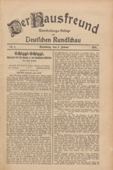 Der Hausfreund : Unterhaltungs-Beilage zur Deutschen Rundschau. 1928, Nr. 2 (3 Januar)