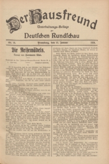 Der Hausfreund : Unterhaltungs-Beilage zur Deutschen Rundschau. 1928, Nr. 10 (13 Januar)