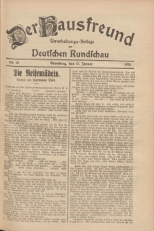 Der Hausfreund : Unterhaltungs-Beilage zur Deutschen Rundschau. 1928, Nr. 13 (17 Januar)