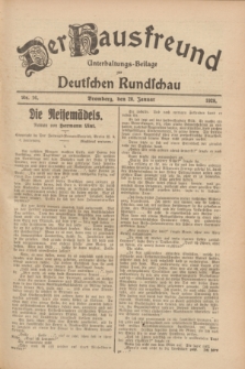 Der Hausfreund : Unterhaltungs-Beilage zur Deutschen Rundschau. 1928, Nr. 16 (20 Januar)